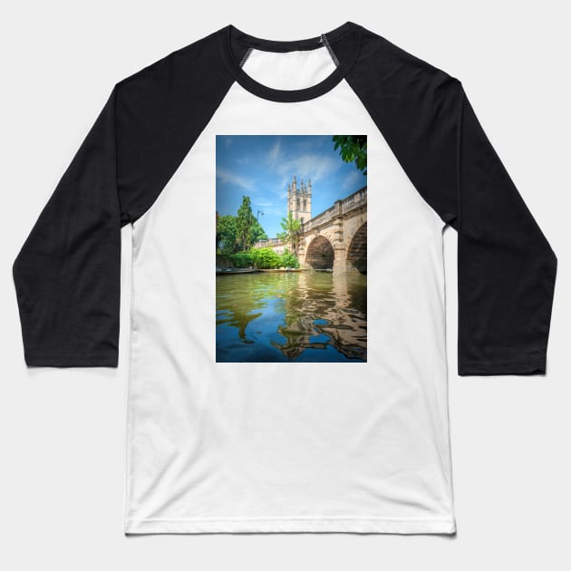 Magdalen Bridge, Oxford Baseball T-Shirt by RJDowns